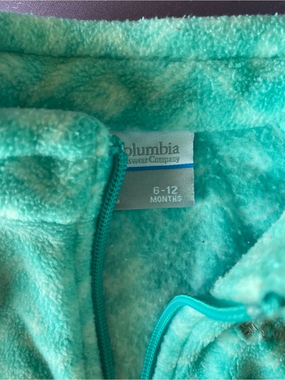 Columbia Infant Fleece Jacket in Aqua Teal